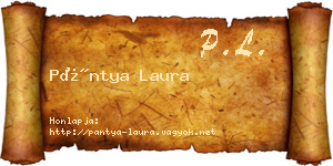Pántya Laura névjegykártya